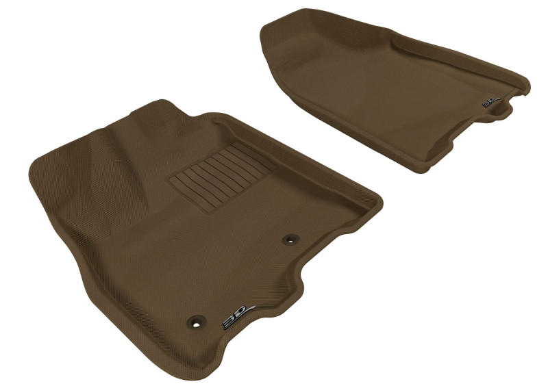 Toyota Sienna Floor Mats - Front - 3D MAXpider - Kagu - Tan - `11-`12